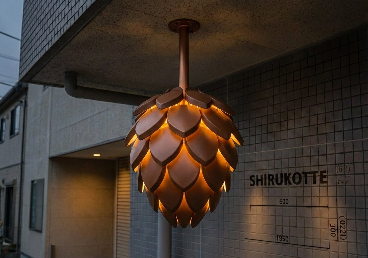 SHIRUKOTTE 松ぼっくり照明 完成イメージ